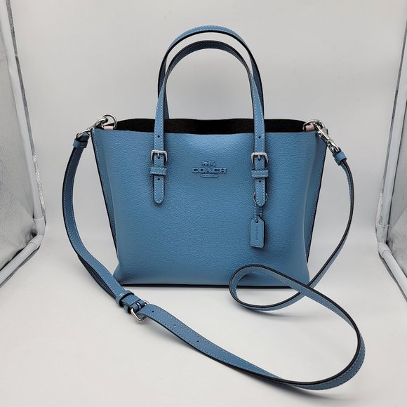 Coach Mollie Tote 25 CC789 Pacific Blue - Picture 1 of 9